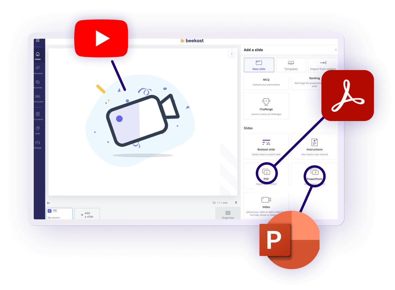 Importa presentazioni e contenuti