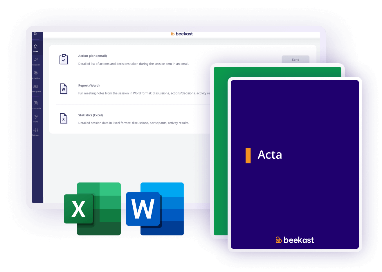 Gestione sus actas en 1 clic