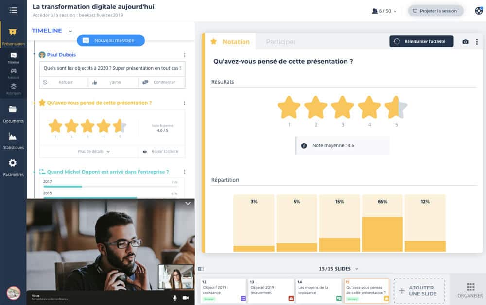 Participation plus simple à une activité