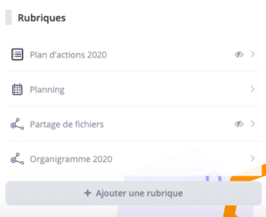 Le contrôle d’affichage des rubriques