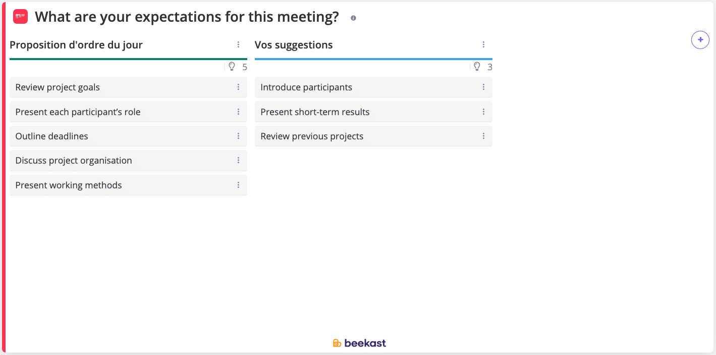 meeting agenda