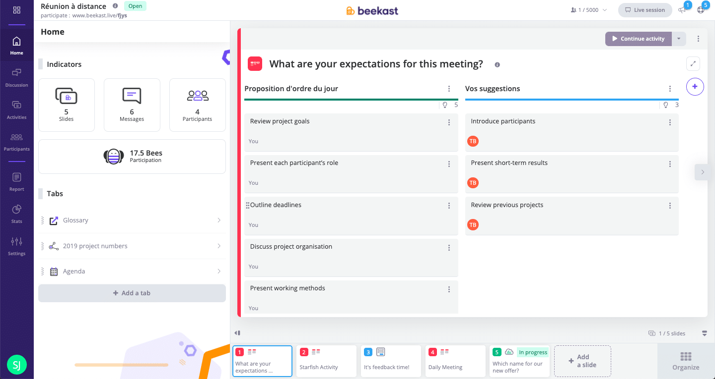 collaborative tool Beekast