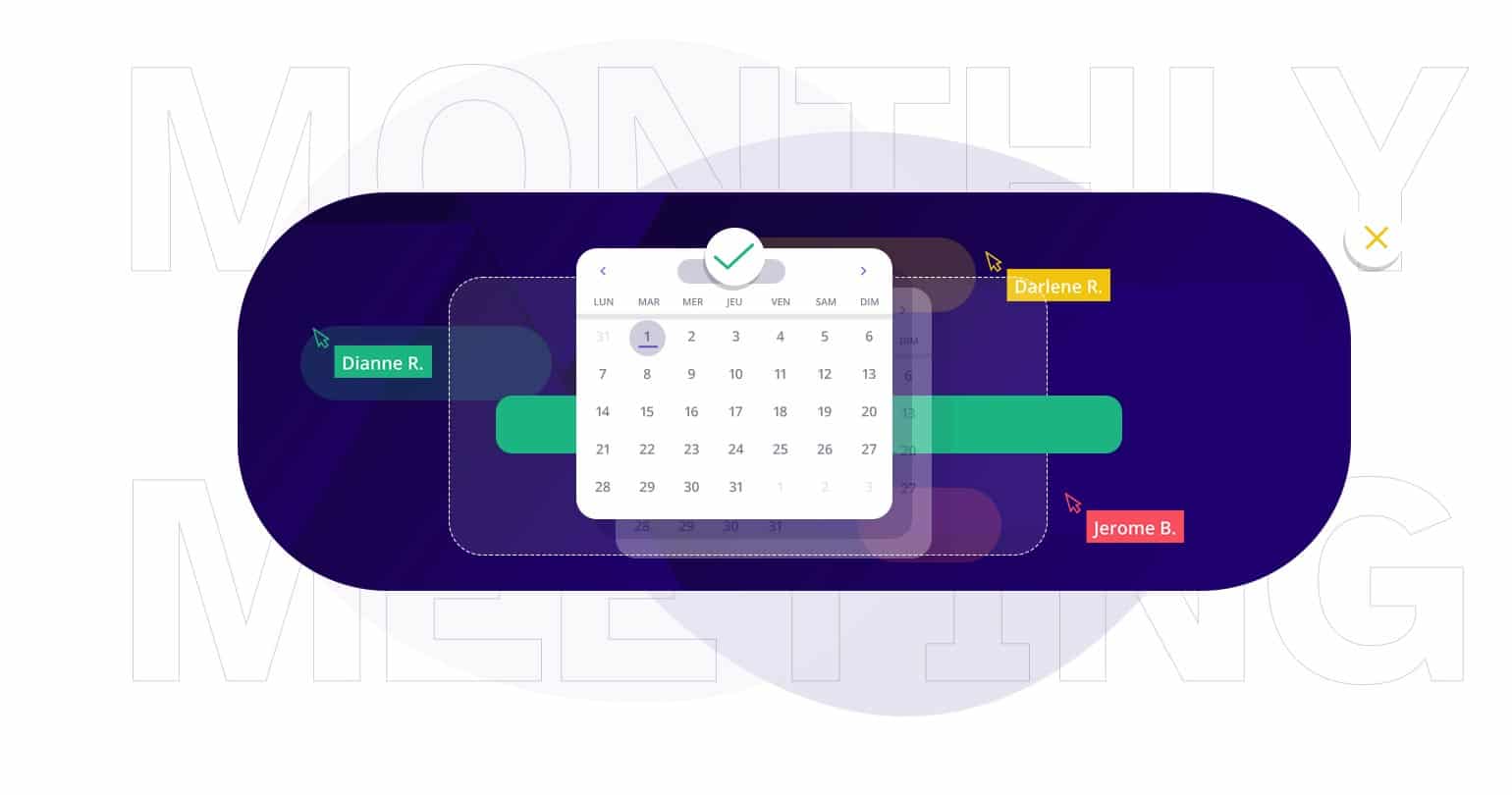 Monthly meetings to take stock
