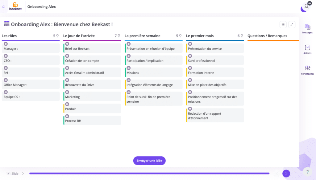 Utilisez Beekast pour réussir le parcours d’intégration de vos nouveaux collaborateurs : 
