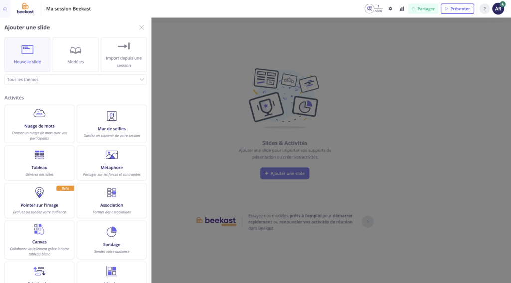 1. Beekast: Pour l'organisation de réunions de collaboration